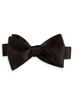 David Donahue Black Satin Self Tie Bow Tie
