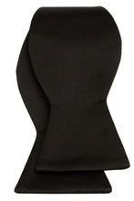 David Donahue Black Satin Self Tie Bow Tie