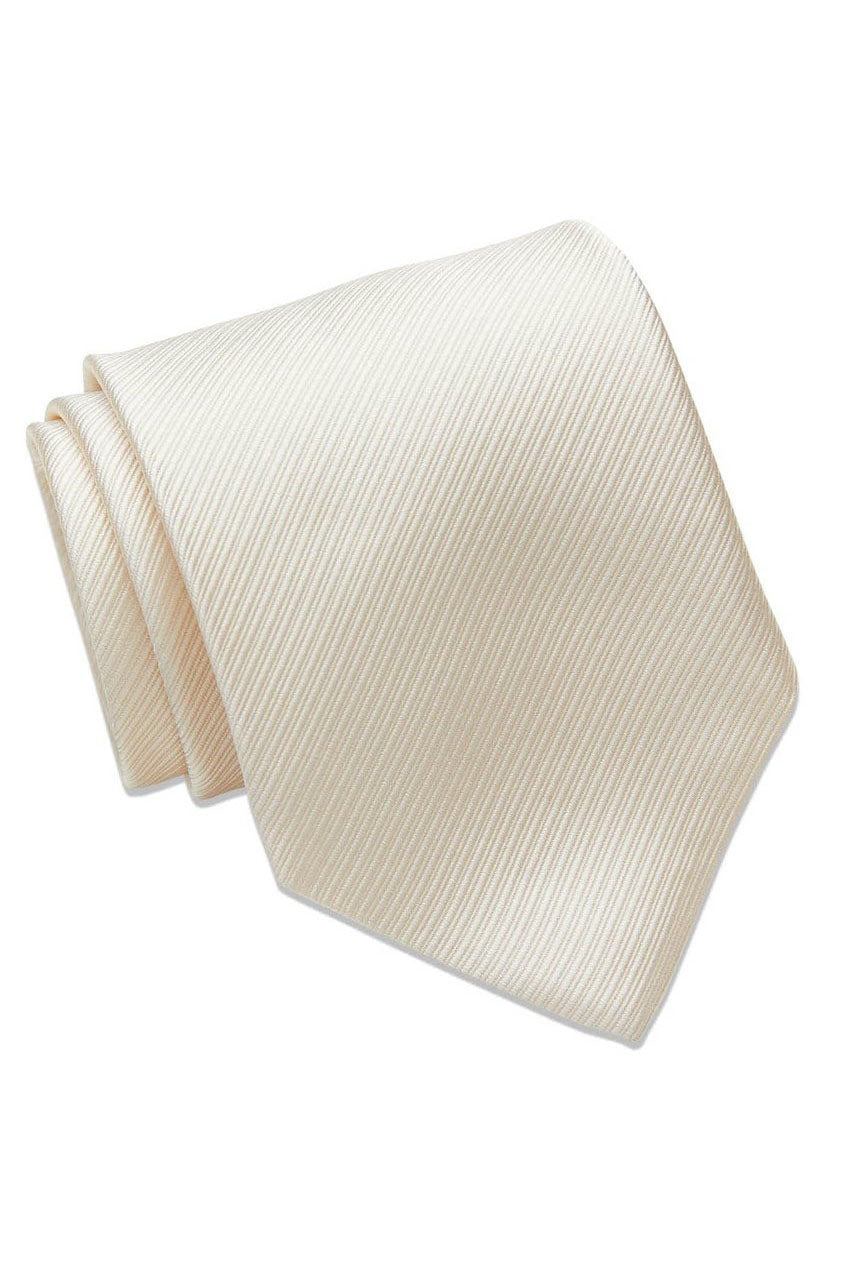 David Donahue Champagne Twill Weave Italian Silk Necktie
