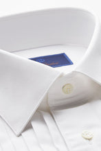 David Donahue "Classic 18 Pleat" White Pleated Laydown Tuxedo Shirt