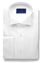 Pique White Wing Collar Tuxedo Shirt