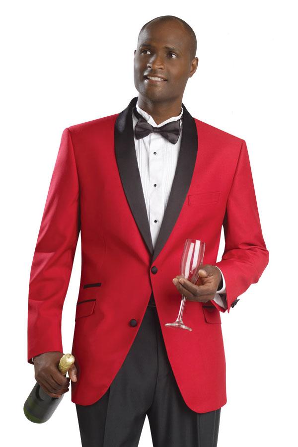 EJ Samuel "Desire" Red 2-Button Shawl Tuxedo