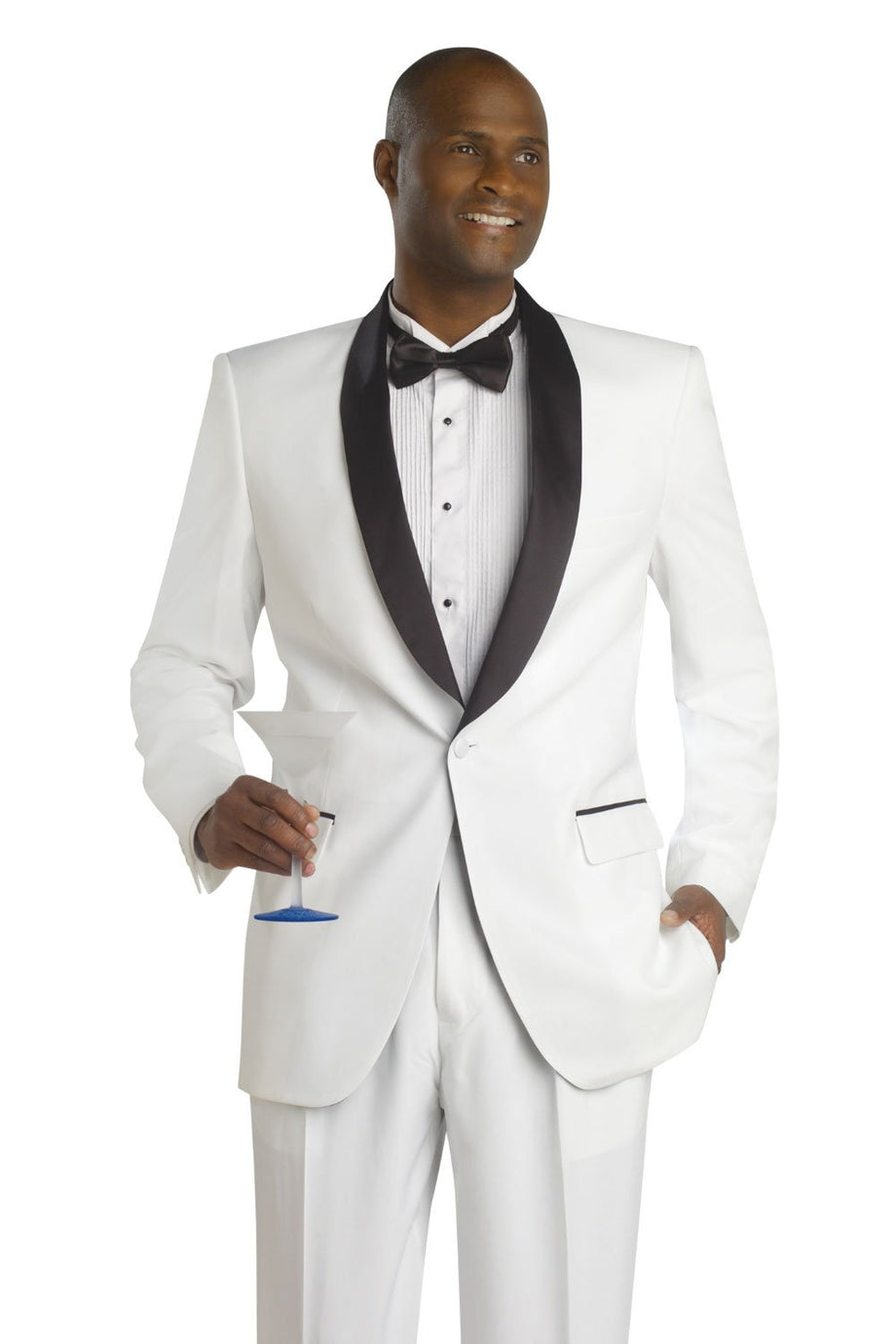 EJ Samuel "Revel" White 1-Button Shawl Tuxedo