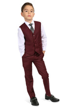 Ferrecci "Jax" Kids Burgundy Suit 5-Piece Set