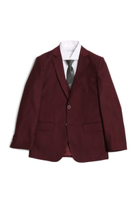 Ferrecci "Jax" Kids Burgundy Suit 5-Piece Set