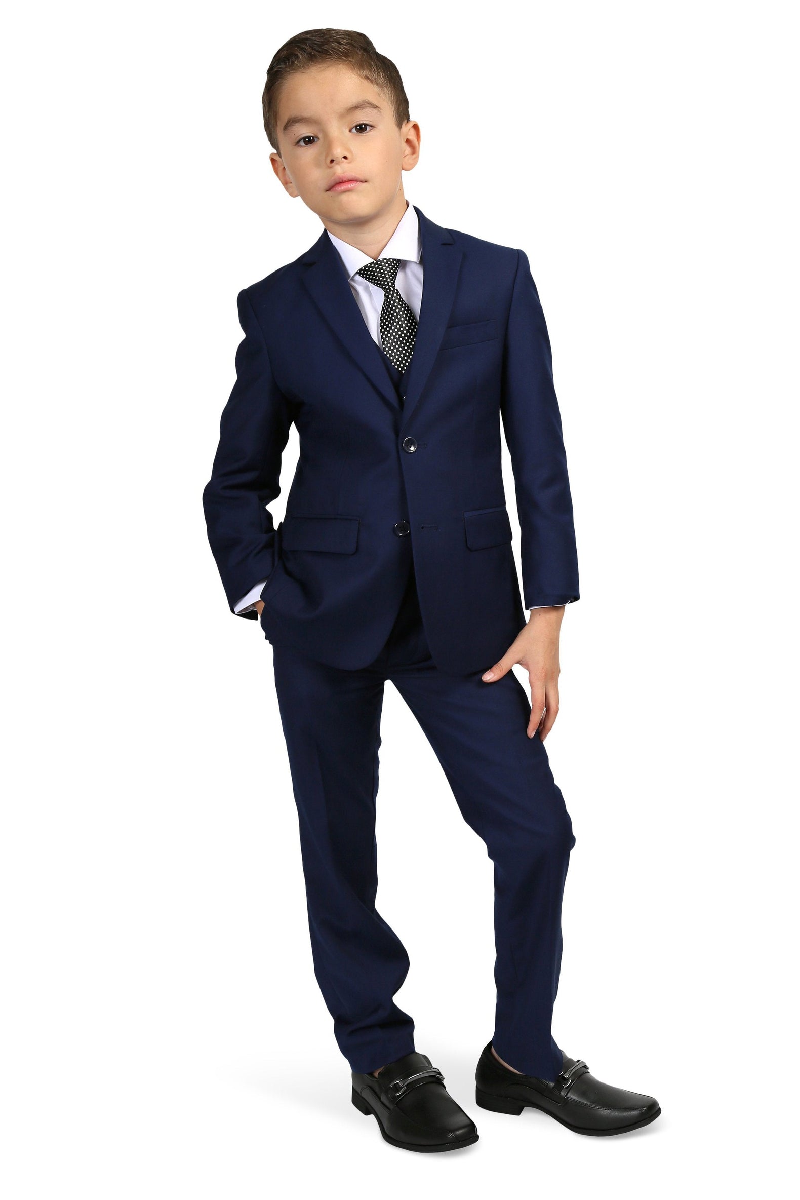 Ferrecci "Jax" Kids Navy Suit 5-Piece Set