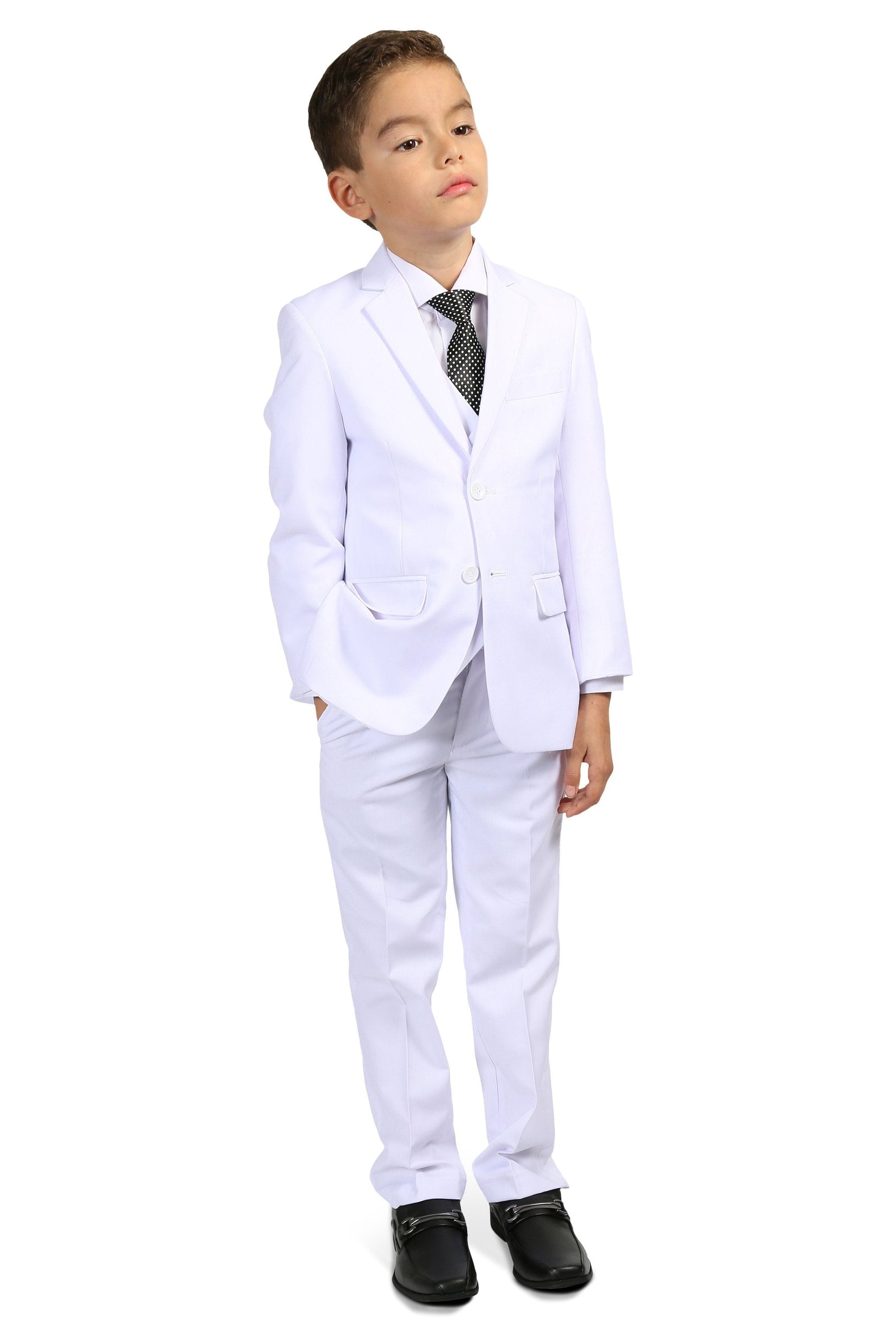 Ferrecci "Jax" Kids White Suit 5-Piece Set