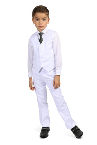 Ferrecci "Jax" Kids White Suit 5-Piece Set