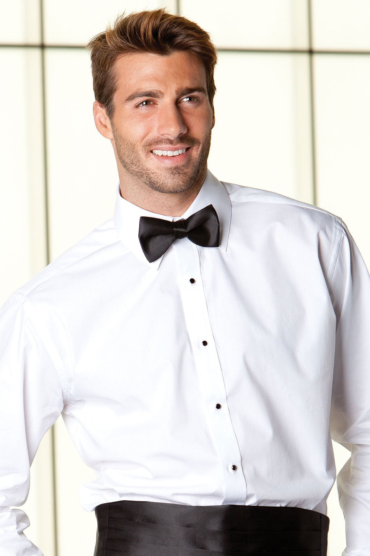 Formal Shirts "Kent" White Laydown Tuxedo Shirt