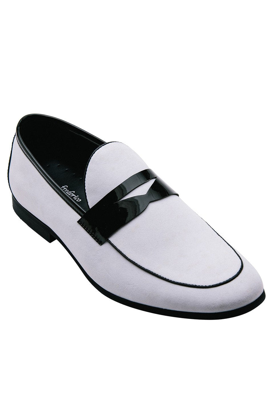 Frederico Leone "New Yorker" White Suede Frederico Leone Tuxedo Shoes