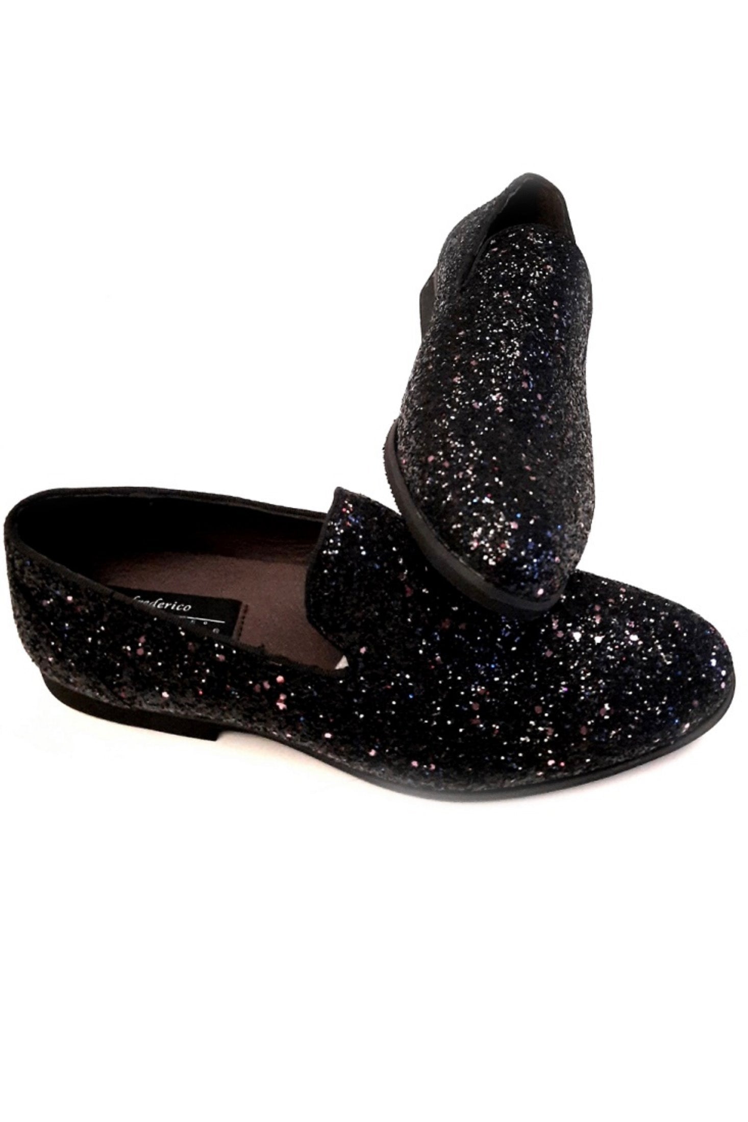 Frederico Leone "Sparkle" Marble Black Shoes