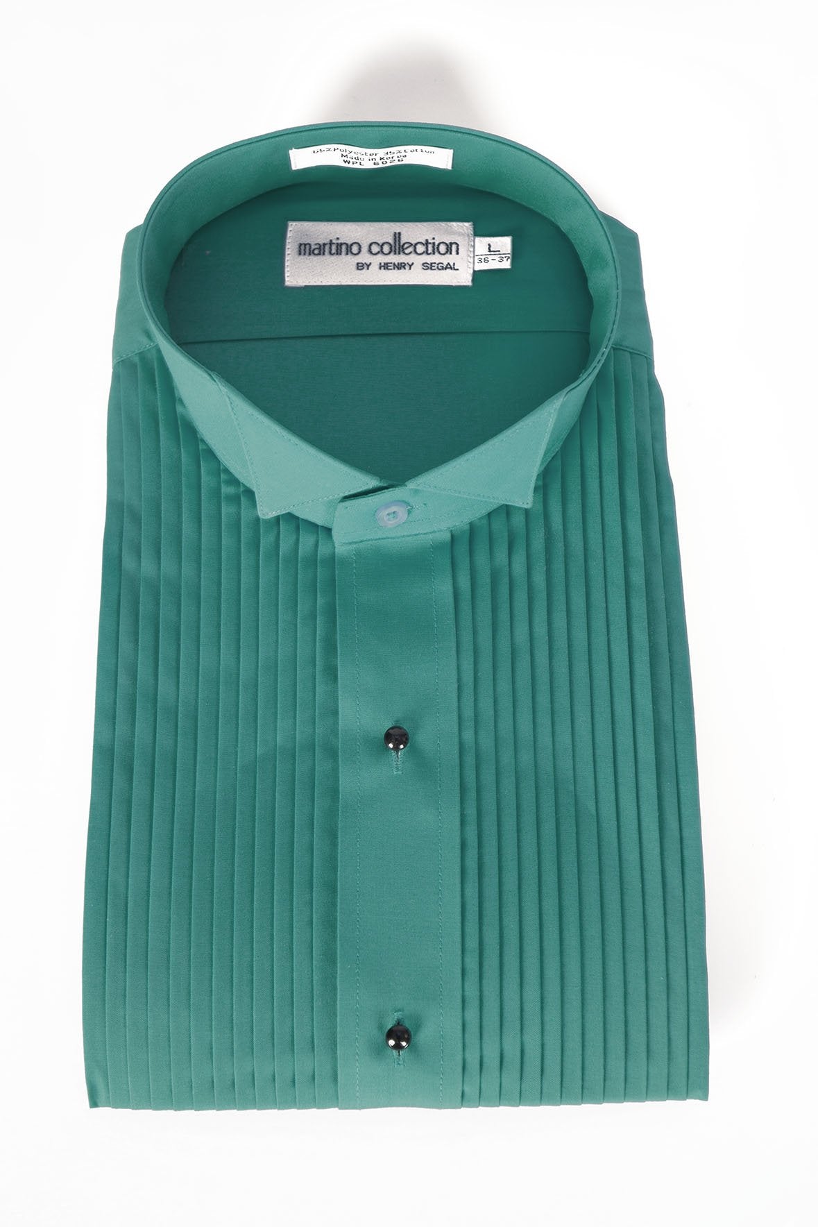Henry Segal Gene Teal Pleated Wingtip Tuxedo Shirt XS 32-33 Henry Segal Gene Teal Pleated Wingtip Tuxedo Shirt XS 32-33