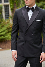 Ike Behar "Evening Peak DB" Black Peak Double-Breasted Tuxedo (2-Piece Set)