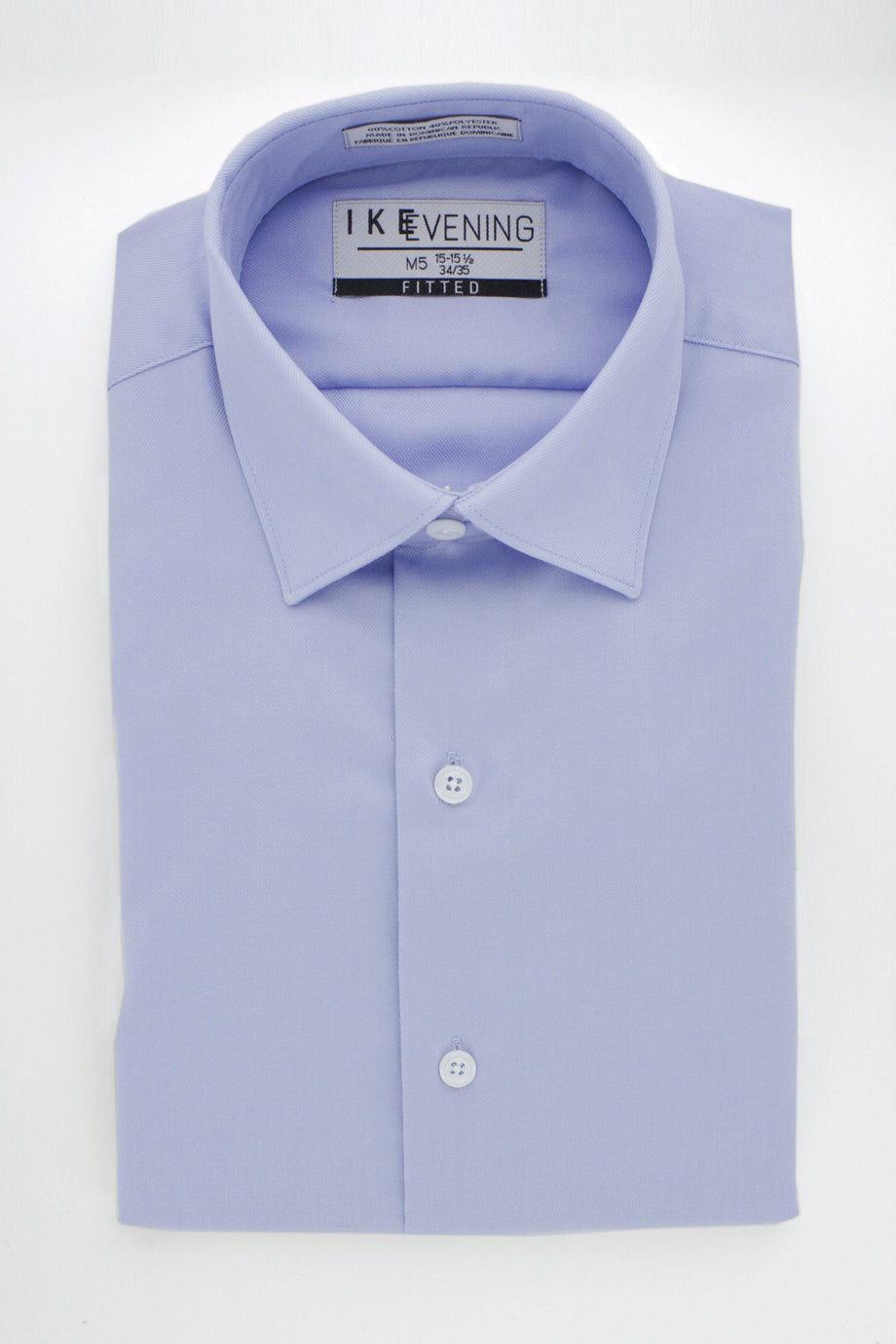 Ike Behar "Evening Twill" Light Blue Laydown Tuxedo Shirt