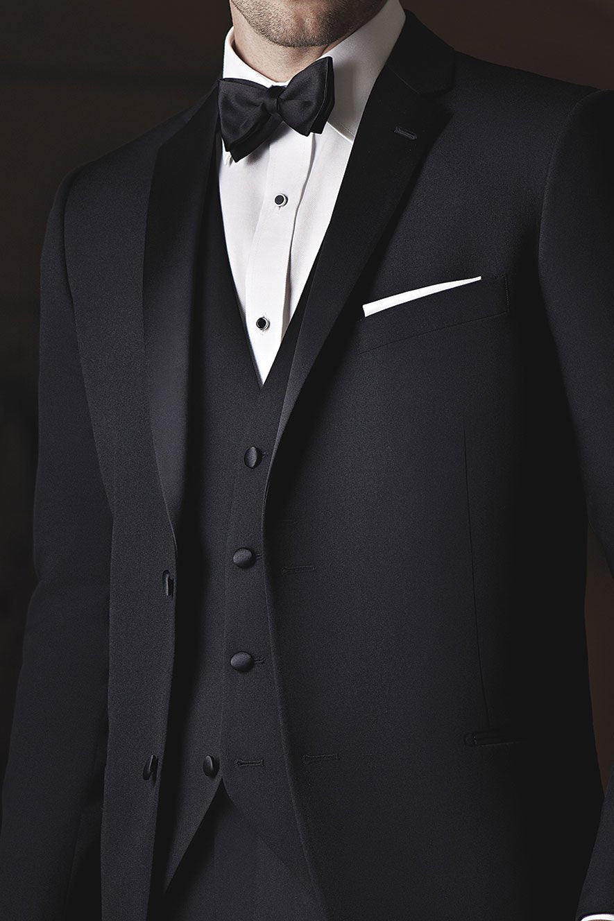 Ike Behar "Ike" Black Tuxedo Vest
