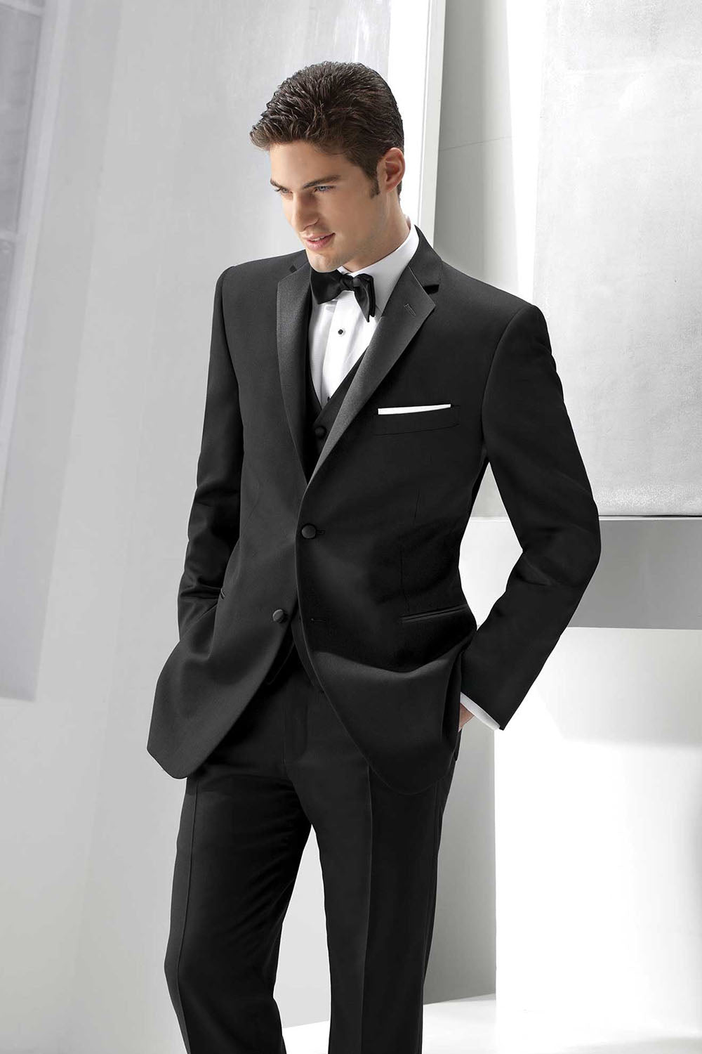 Ike Behar "Parker" Black Tuxedo Jacket (Separates)