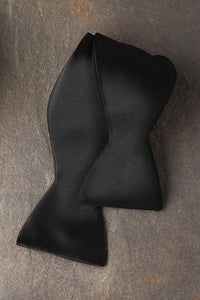 Ike Behar Self Tie "Ike" Black Silk Bow Tie
