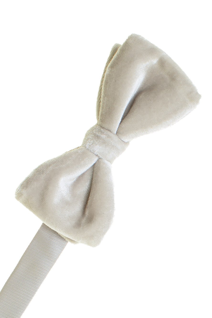 Larr Brio "Luxor" Dove Velvet Bow Tie