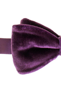 Larr Brio "Luxor" Plum Velvet Bow Tie