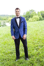 Mark Of Distinction "Aries" Cobalt Paisley Shawl Tuxedo Jacket (Separates)