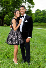 Mark of Distinction "Equinox" Black Embossed Velvet Tuxedo Jacket (Separates)