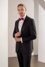 MaxDavoli "Davoli Peak" Black 1-Button Peak Tuxedo (2-Piece Set)