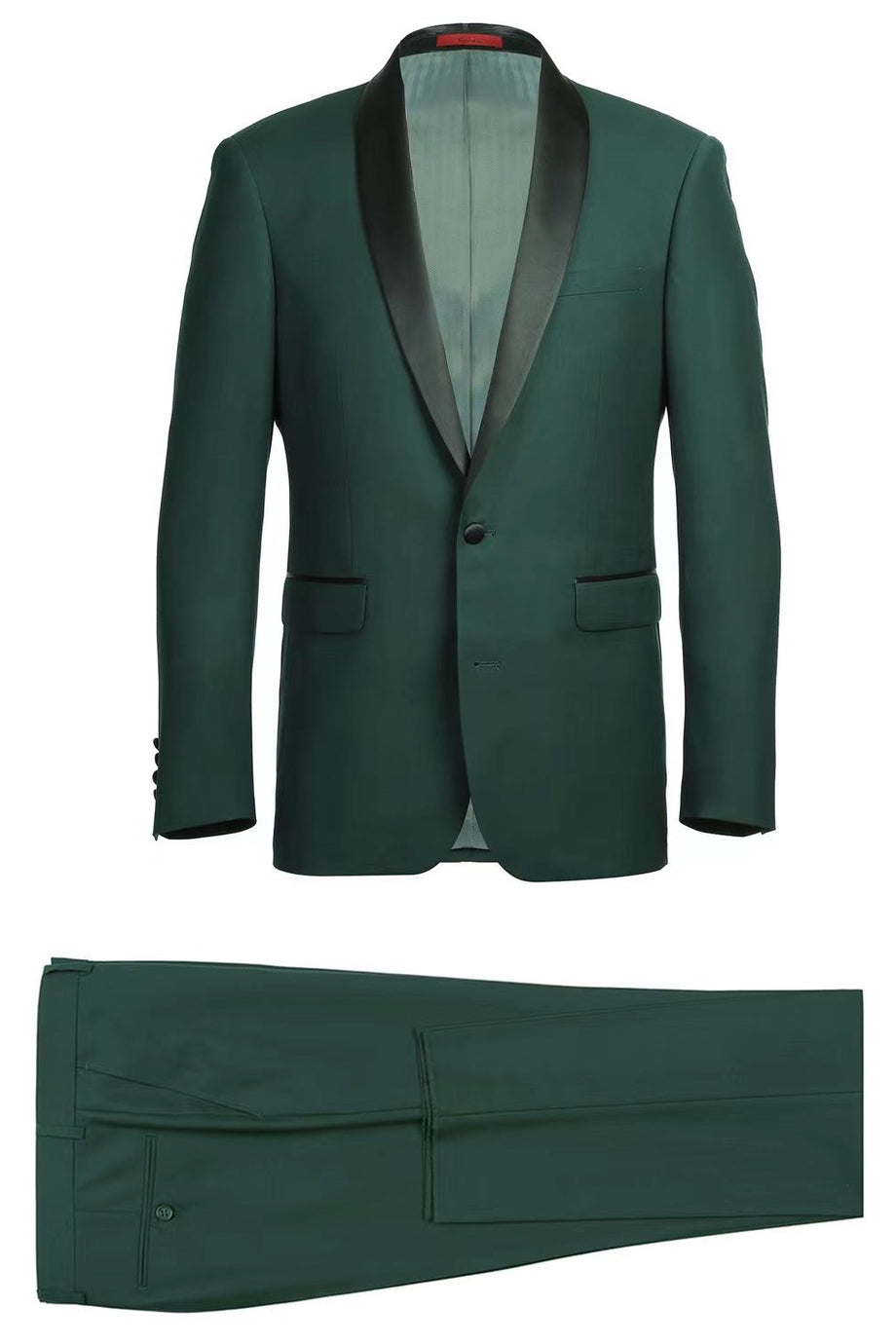 "Paris" Green 1-Button Shawl Tuxedo (2-Piece Set)