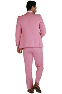Paul Lorenzo 1969 Paul Lorenzo 1969 Pink Solid Slim Fit Suit