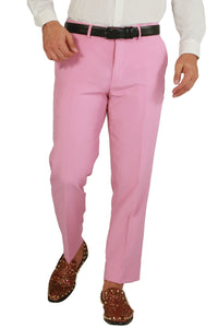 Paul Lorenzo 1969 Paul Lorenzo 1969 Pink Solid Slim Fit Suit