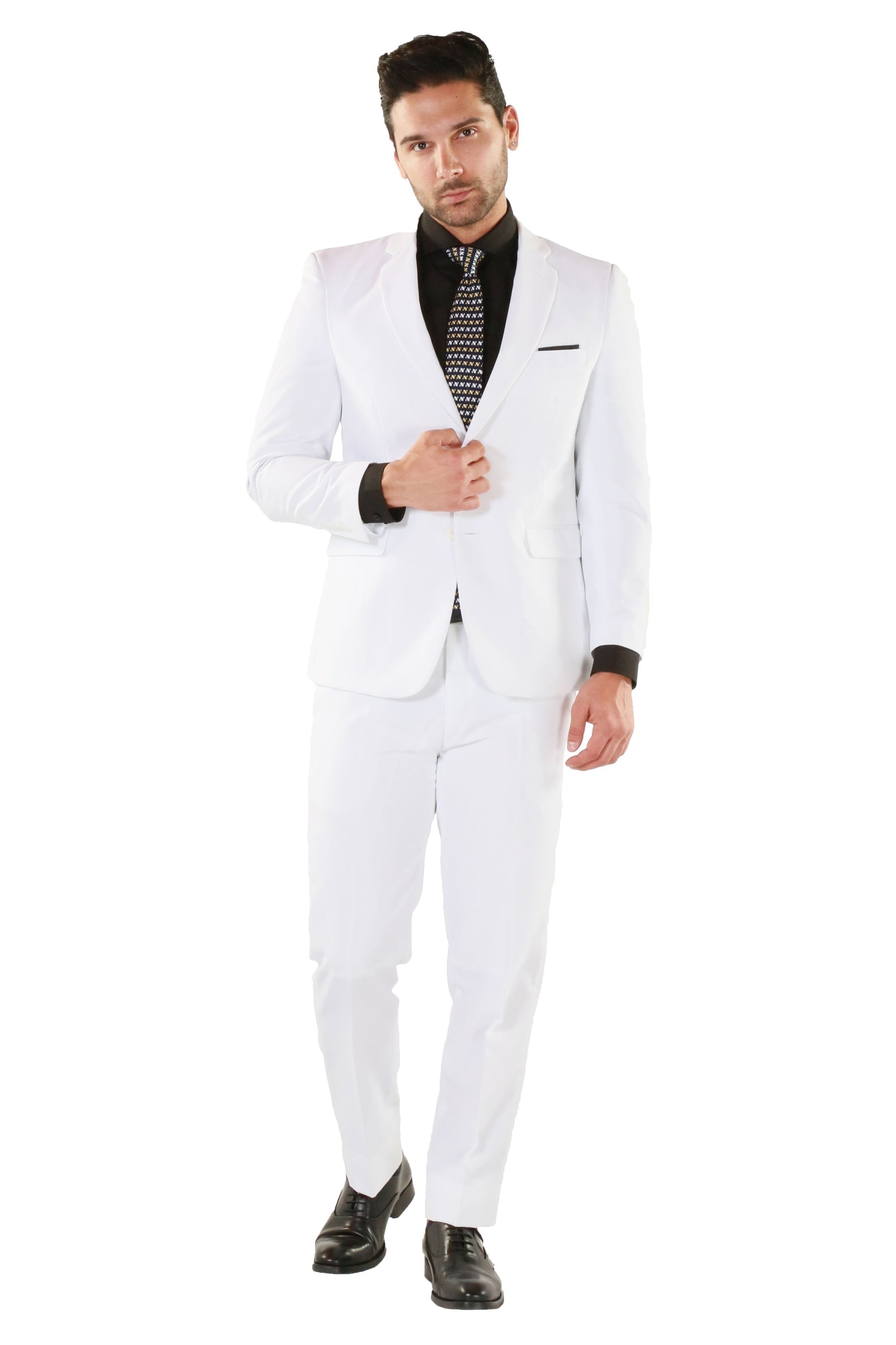 Paul Lorenzo 1969 Paul Lorenzo 1969 White Solid Slim Fit Suit