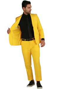Paul Lorenzo 1969 Paul Lorenzo 1969 Yellow Solid Slim Fit Suit