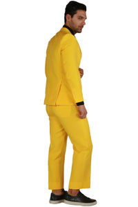 Paul Lorenzo 1969 Paul Lorenzo 1969 Yellow Solid Slim Fit Suit