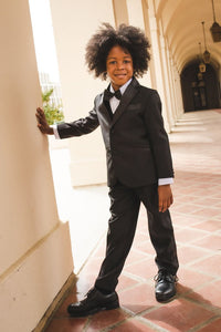 Peanut Butter Collection "007" Kids Black Tuxedo 5-Piece Set