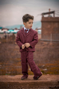 Joey Kids Burgundy Suit 5 Piece Set Buy4LessTuxedo