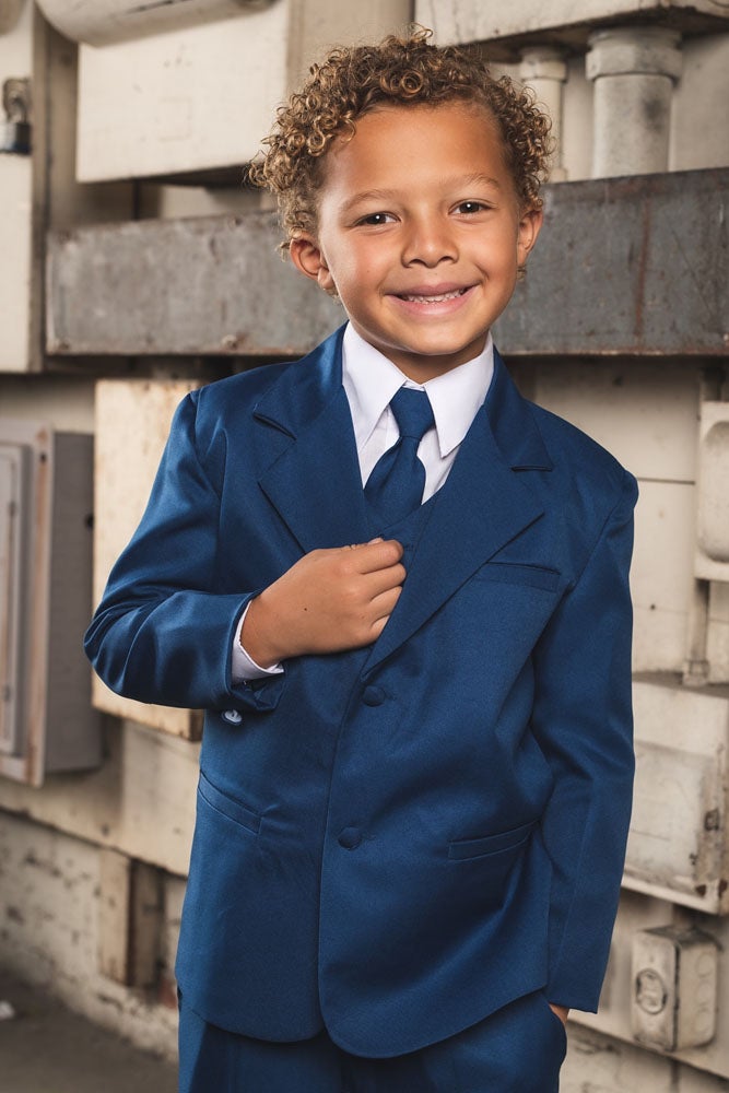Peanut Butter Collection "Joey" Kids Cobalt Suit 5-Piece Set