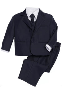 Peanut Butter Collection "Joey" Kids Navy Suit 5-Piece Set