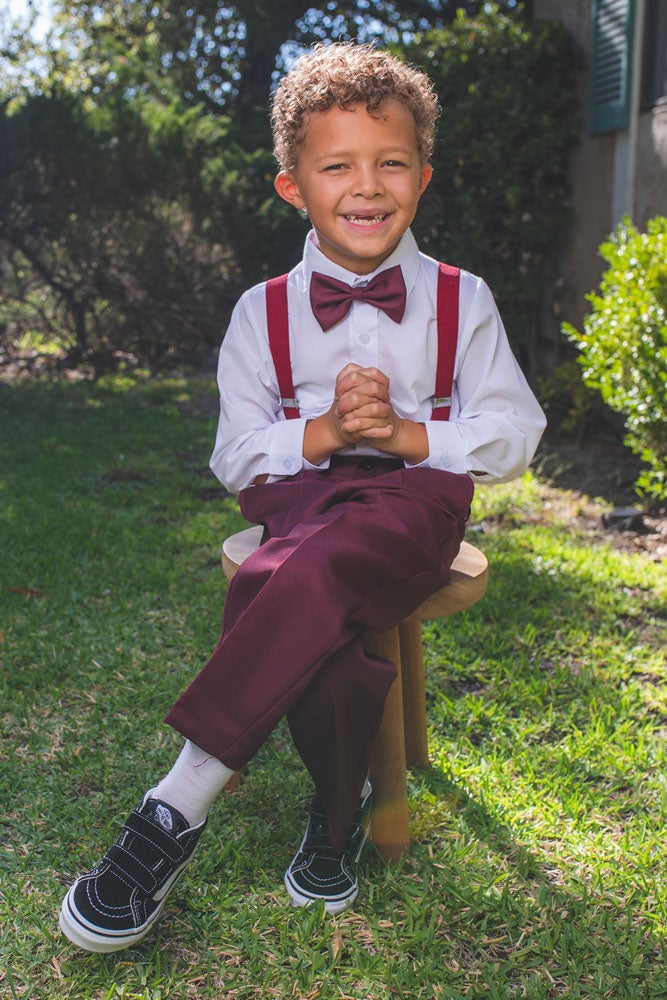 Incity Boys Boys Burgundy Dress Shirt Black N Bianco Boys' Signature Sateen Dress Shirt In Burgundy Incity Boys Boys Burgundy Dress Shirt Black N Bianco Boys' Signature Sateen Dress Shirt In Burgundy