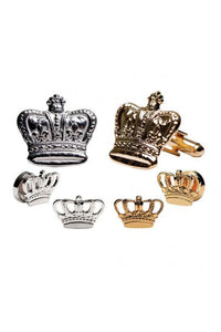 Pioneer Crown Studs and Cufflinks Set