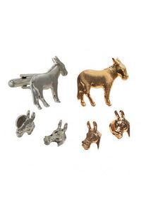 Pioneer Democrat Donkey Studs and Cufflinks Set