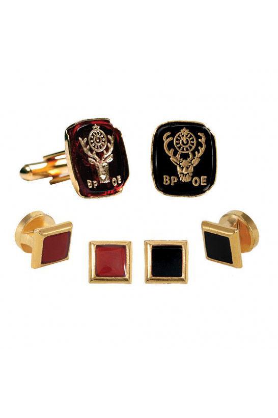 Pioneer Elks Insignia Studs and Cufflinks Set