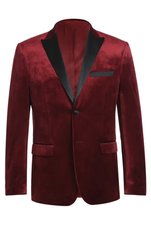 "Marseille" Burgundy Velvet Jacket (Separates)