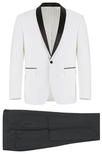 RN Collection "Paris" Off White 1-Button Shawl Tuxedo