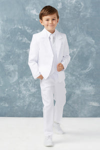 "Stanford" Kids White Suit 5-Piece Set