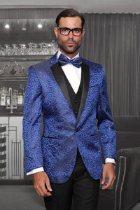 Statement "Bellagio" Royal Blue 1-Button Notch Tuxedo