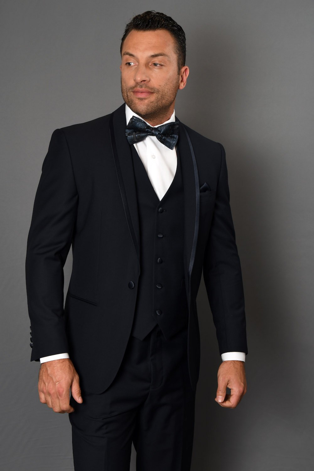 Statement "Caesar" Navy 1-Button Shawl Tuxedo