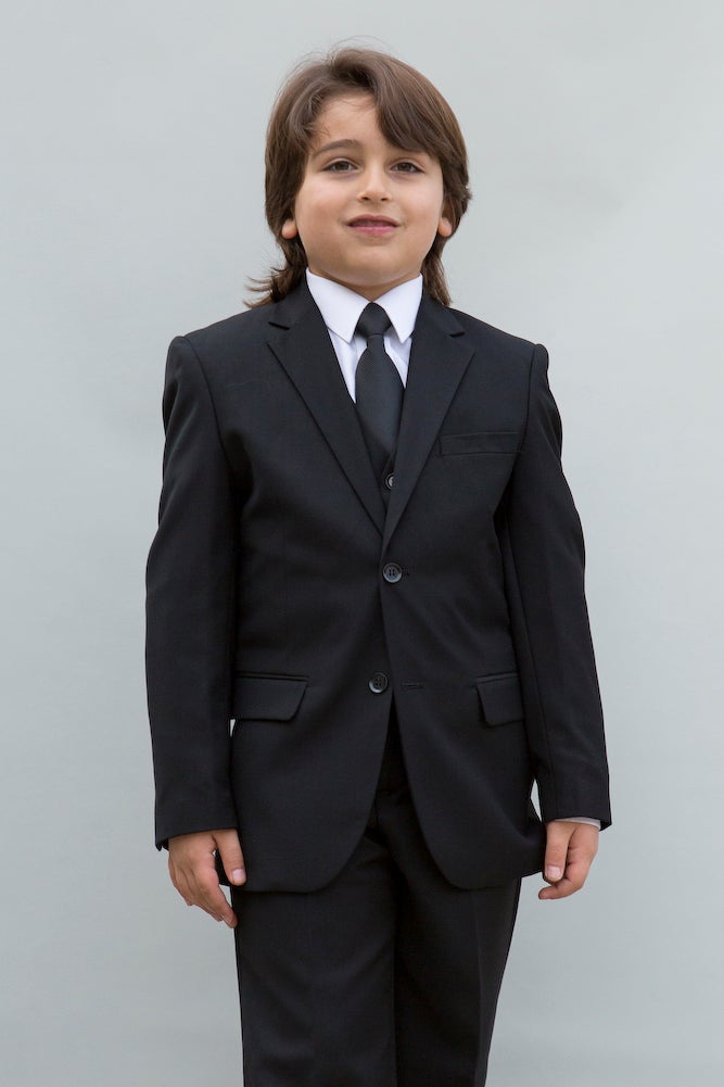 Statement "Elliot" Kids Black 5-Piece Suit