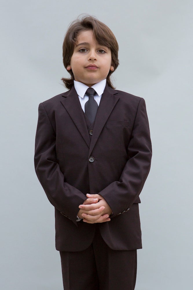 Statement "Elliot" Kids Brown 5-Piece Suit