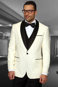 Statement "Encore" Cream 1-Button Shawl Tuxedo