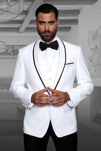 Statement "Genova" White 1-Button Shawl Tuxedo