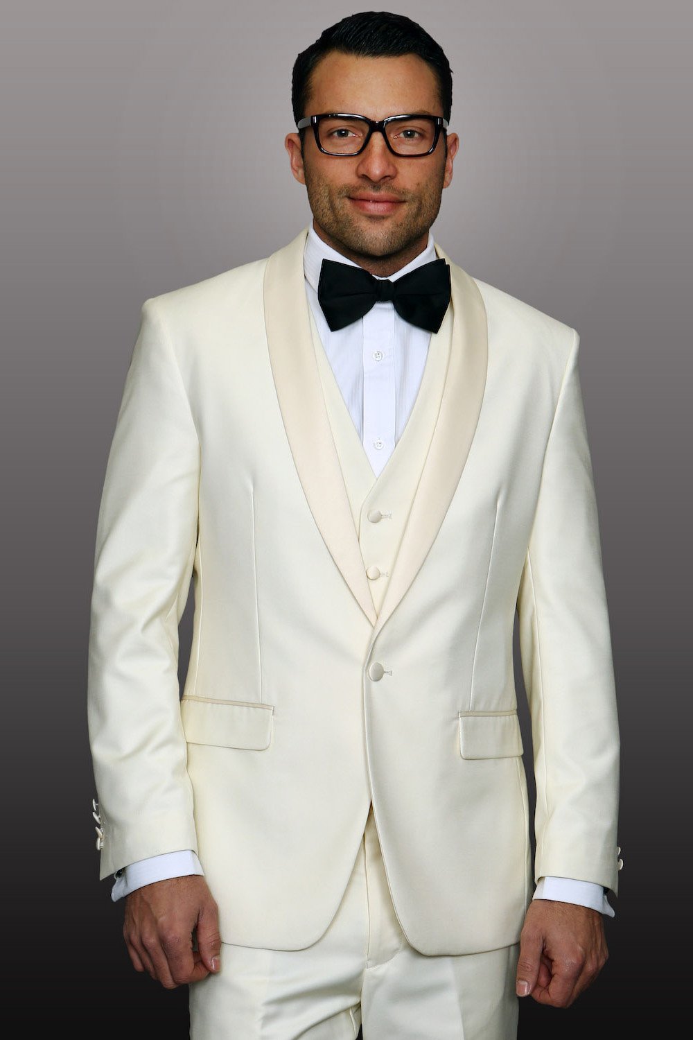 Statement "Theo" Off-White 1-Button Shawl Tuxedo